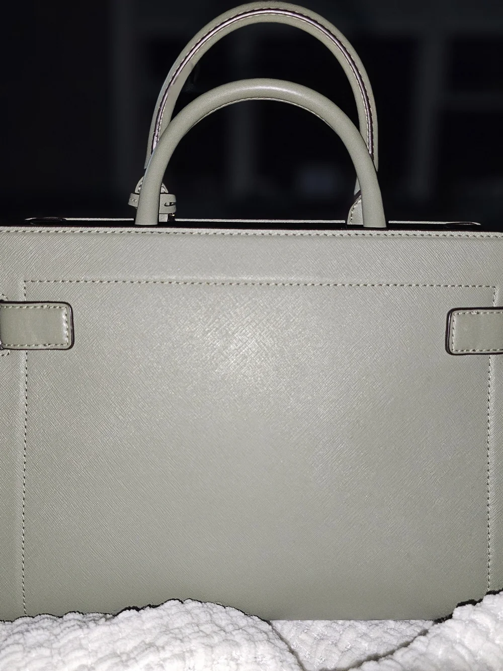 Michael Kors Mint Leather Shoulder Bag with Gold-Tone Hardware